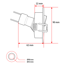 LED Einbauleuchten-Set - Rahmen Aluminium weiß schwenkbar / GU10 Fassung / SMD LED / 4W Warmweiß 5 Stück