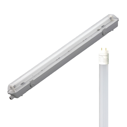 LED Wannenleuchte mit 1x Fassung 60cm + 1x LR-60-ww