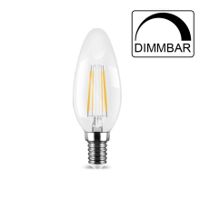 4 W Dimmbare E14 LED Leuchtmittel Birne klar Glas Kerze...