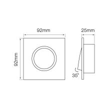 Einbaurahmen Schwenkbar Schwarz gebürstet - Eckig, Flach, Aluminiumguss, Klicksystem ( 241208 )