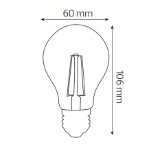 8 Watt E27 Filament LED Leuchtmittel Birne Lampe A60 Form Warmweiß