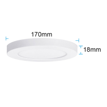 LED Slim Einbau oder Aufbau Deckenleuchte Einstelbare Farbton 12 watt  Ø 18mm