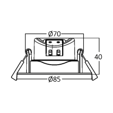 7W LED Einbauspot Einbauleuchte | 670 Lm | schwenkbar | Einstelbare Farbton | Quadrat-Weiß