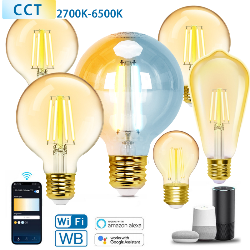 E27 CCT Retro Vintage 7,75 Smart LED Leuchtmittel, € Filament Nostalgie Wi-Fi