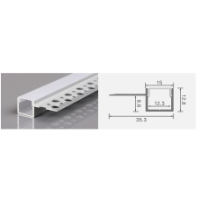 2m LED Alu Profil Unterputz Rigips Trockenbau Schiene Kanalprofil mit Milchglas Abdeckung Kanal System für LED-Streifen Profil H-5