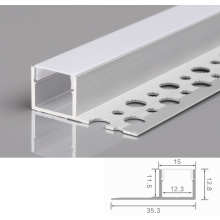 2m Alu Profil Unterputz Profil Trockenbau Schiene Kanal System mit Milchglas Abdeckung für LED-Streifen Profil H-13