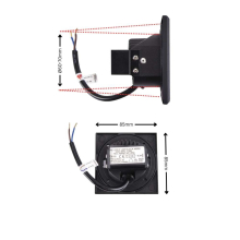 LED Einbau-Stufenleuchte Unterputzmontage als Wandleuchte für Außen- und Innenbereiche in weiß Eckig|85 x 85 x 59 mm (LxBxH)|Neutralweiß