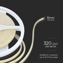 5 Meter COB LED Strip Band Streifen flexibel Streifen 8mm...