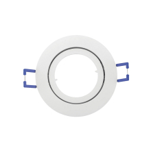 Einbaurahmen schwenkbar mit Druckring Ø 82 mm weiß