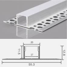 2 Meter Alu Profile Alu Schiene Profil mit Milchglas...