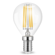 10 x 4w E14 LED Birne Filament Leuchtmittel mit klarem Glas G45|Ø45x78mm|Warmweiß|470 Lumen