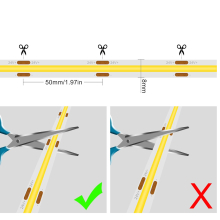 5m COB LED Streifen Strip DC 24V LED Strips mit 480LEDs 8mm Breite Warmweiß 5 Meter inkl. trafo