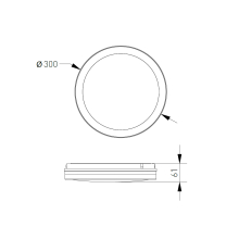 LED Deckenleuchte Deckenlampe Wandleuchte 12w 18w 24w CCT IP65 6 in 1 Rund Ø30 cm