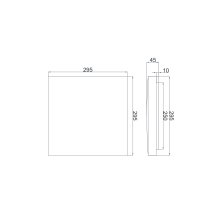 24W LED Deckenleuchte Deckenlampe IP44 für innen und Außen Eckig 30x30 1680 Lumen