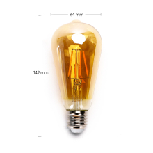 12W ST64 LED E27 Filament Leuchtmittel Retro Nostalgie Glühbirne Standard Edison Gewinde 2200K warmweiß