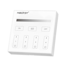 MiBoxer 4-Zonen-Touch Panel-Fernbedienung Wandschalter Dimmer für Einfarbige LED Streifen