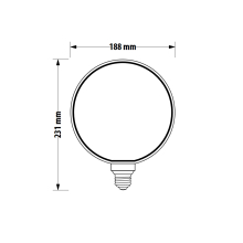 Dimmbare E27 LED Retro Vintage Nostalgie Filament Leuchtmittel Bernstein G188, E27, 4W, 190lm, 1800K