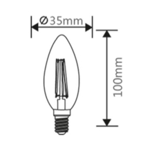 E14 LED Kerzenform Leuchtmittel Birne C37 4,9W 470 lumen