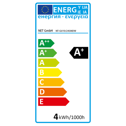 LED Einbauleuchten-Set - Rahmen Aluminium gebürstet schwenkbar / GU10 Fassung / SMD LED / 4W Warmweiß 2 Stück